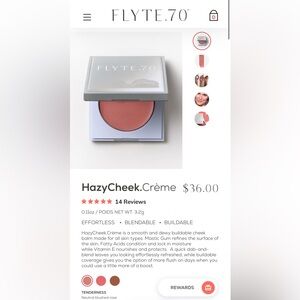 Flyte 70  Tenderness Cream Blush